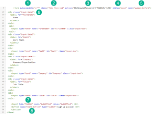 Building a basic form in a Cloud Page