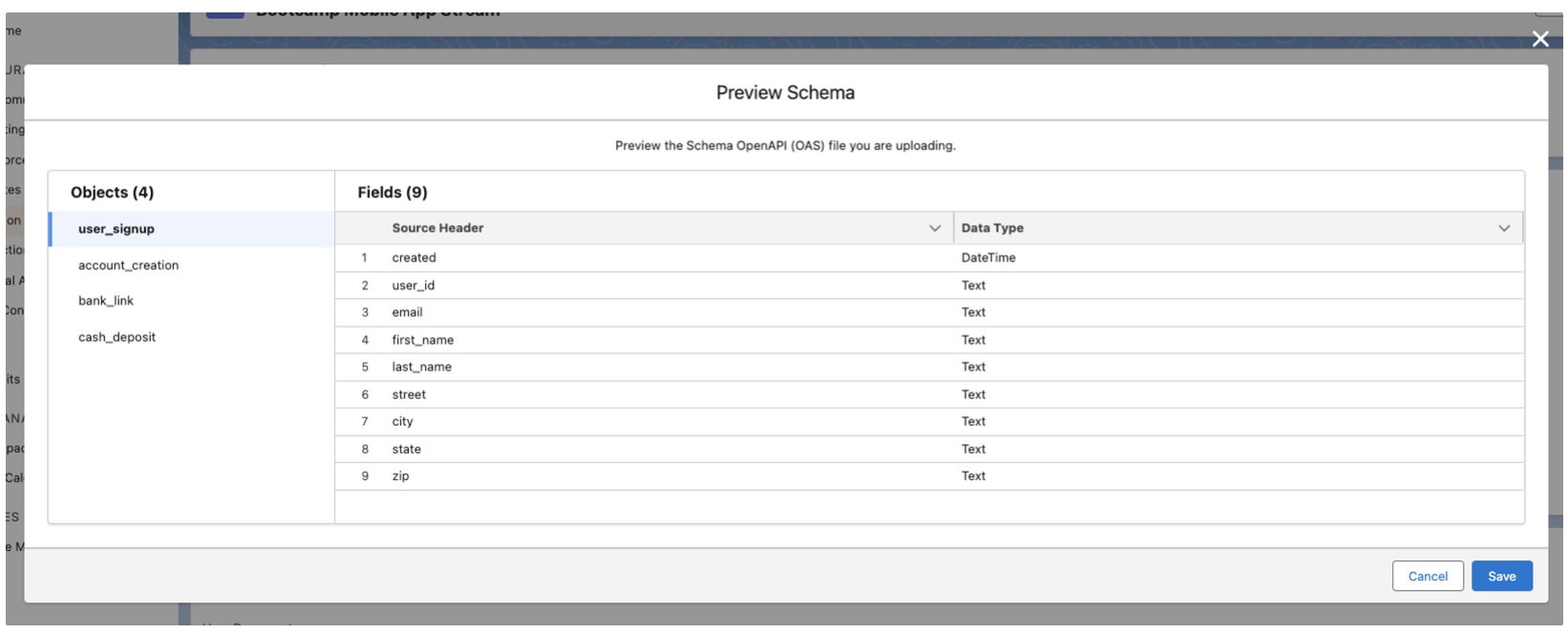 How to Create a Data Stream for Data Cloud Ingestion API