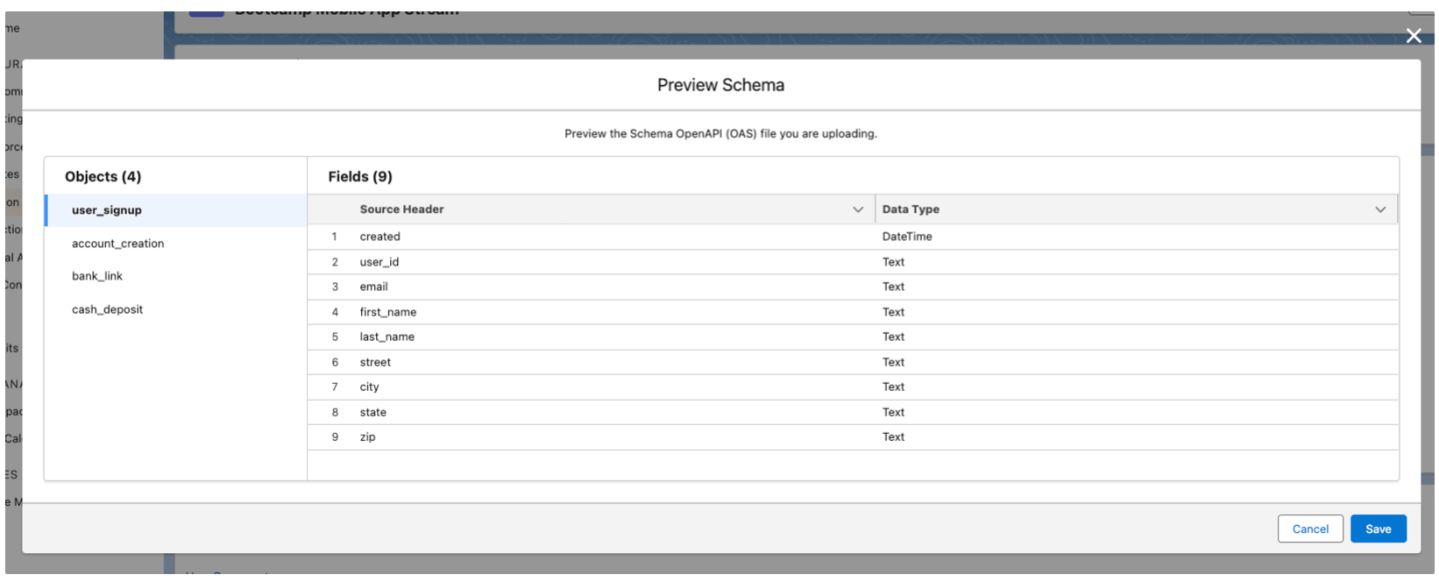 How to Create a Data Stream for Data Cloud Ingestion API