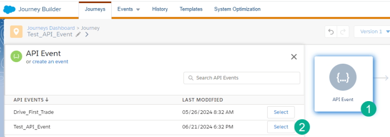 How to create an API Event Journey in Marketing Cloud